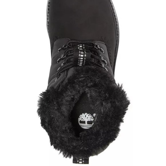 Timberland Premium 6 IN Warm Lined Black Ankle Boots Bootie Shoes Flats 8.5 NEW - Picture 3 of 8